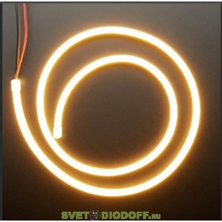 Гибкий неон низковольтный SMD2835, 120led/m, 24V, 6х12мм, ТЕПЛЫЙ БЕЛЫЙ