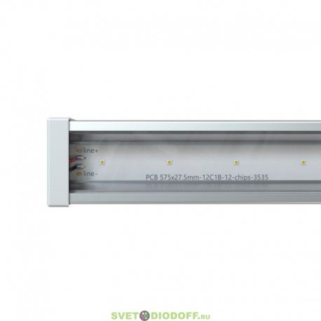 Линейный фасадный светодиодный светильник Барокко 24 Прозрачный, 24Вт, 2760Лм, 4000К Дневной, 600мм, IP67