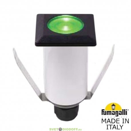 Встраиваемый уличный светильник в террасную доску Fumagalli Teresa SQUARE цоколь G9, 220 В, 1.7 Вт серый 4000К нейтральный