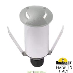 Встраиваемый уличный светильник в террасную доску Fumagalli Teresa 2L цоколь G9, 220 В, 1.7 Вт серый 4000К нейтральный