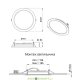 Встраиваемый светодиодный светильник Даунлайт 15 М ЭКО, 15Вт, 1650Лм, 4000К Дневной, Опал, 187×151х39мм