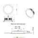 Встраиваемый светодиодный светильник Даунлайт 40 L, 40Вт, 5100Лм, 4000К Дневной, Опал, 224×180х80мм