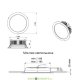 Встраиваемый светодиодный светильник Даунлайт 50 L, 50Вт, 6300Лм, 4000К Дневной, Опал, 224×180х90мм