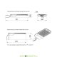 Консольный светодиодный светильник Гроза L CRI80 , 250Вт, 32000Лм, 2700К Теплый, линза 140×50° градусов