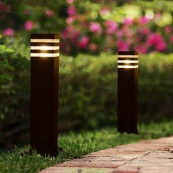 Светильник садово-парковый Техно серии «Сеул» DH0808, столб, E27 230V, черный 0,6м