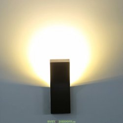 Бра декоративное светодиодное SINUS Черный 6Вт 4000К Дневной белый