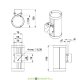 Фасадный односторонний светодиодный светильник Акцент ДУО 12Вт, 1500Лм, 5000К, 25 градусов, IP67
