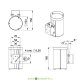 Фасадный односторонний светодиодный светильник Акцент 12Вт, 1320Лм, 3000К, 25 градусов, IP67
