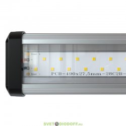 Линейный светодиодный светильник Т-Линия Компакт 10, 10Вт, 1540Лм, 3000К Теплый, IP67, Прозрачный, 250мм
