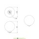 Венчающий светодиодный светильник торшерного типа Парк Шар 40Вт Эко, 4800Лм, 5000К Дневной, диаметр 400мм