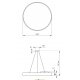 Светильник светодиодный Geometria Ring SPO-132-W-40K-088 88Вт 4000К 6000Лм IP40 800*800*80 белый подвесной