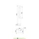 Торшерный светодиодный светильник серии Толл Декор 30 1500/1000мм Круги, 30Вт, 1400Лм, 4000К Дневной