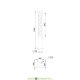 Торшерный светодиодный светильник серии Толл Декор 30 1500/1000мм Пальма, 30Вт, 3000Лм, 5000К Яркий дневной