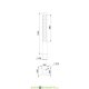 Торшерный светодиодный светильник серии Толл Декор 30 1500/1000мм Плитка, 30Вт, 2600Лм, 5000К Яркий дневной