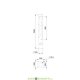 Торшерный светодиодный светильник серии Толл Декор 30 2000/1000мм Круги, 30Вт, 1400Лм, 4000К Дневной
