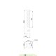 Торшерный светодиодный светильник серии Толл Декор 30 2000/1000мм Пальма, 30Вт, 3000Лм, 4000К Дневной