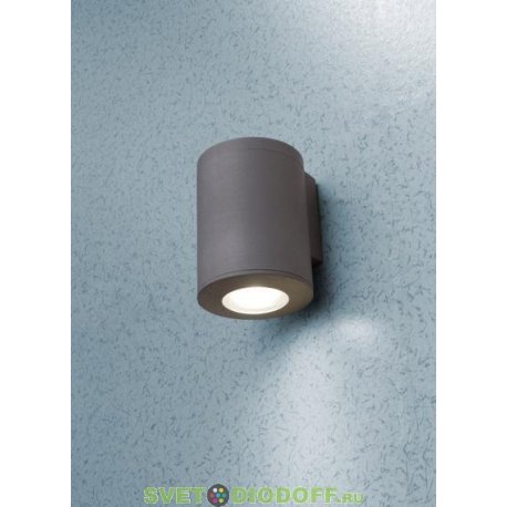 Светильник светодиодный настенный однолучевой, Fumagalli FRANCA 90 WALL, серый, прозр., 1xGU10 LED с лампой 3,5W