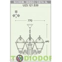 Уличный подвесной светильник Fumagalli Sichem/Cefa 3L белый/прозрачный