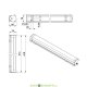 Линейный светодиодный светильник Айсберг v2.0 20, 20Вт, 3300Лм, 1200мм 4000К прозрачный, 5лет