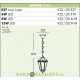 Уличный подвесной светильник Fumagalli Sichem/Saba белый, молочный 1xE27 LED-FIL с лампой 800Lm, 2700К