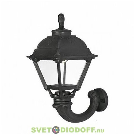 Светильник уличный настенный FUMAGALLI OFIR/CEFA черный/матовый 1xE27 LED-FIL с лампами 800Lm, 4000К