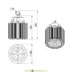 Промышленный подвесной светодиодный светильник Профи Компакт 150, 150Вт, 25600Лм, 5000К Яркий дневной, оптика 60°