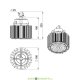 Промышленный подвесной светодиодный светильник Профи Компакт 100 ЭКО, 100Вт, 16460Лм, 3000К Теплый, оптика 60°