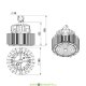 Промышленный подвесной светодиодный светильник Профи Компакт 70, 70Вт, 12230Лм, 3000К Теплый, оптика 120°