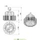 Промышленный подвесной светодиодный светильник Профи Компакт 60, 60Вт, 10510Лм, 3000К Теплый, оптика 120°
